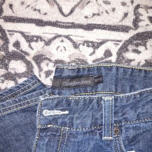 Calvin Klein Men's Bootcut Jeans in Dark Blue